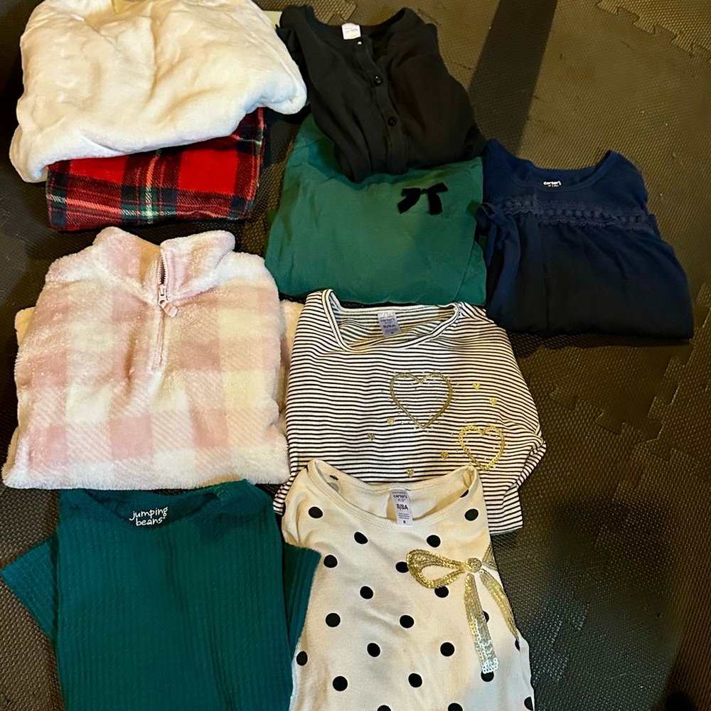 Girls size 8 Christmas/ winter clothes lot.